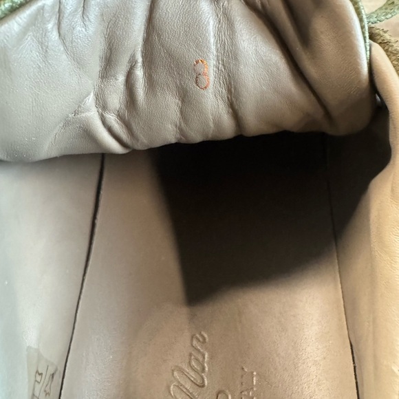 Goodman Modern London Edge Olive Green Leather Suede Snekers Mens 8 - Picture 11 of 12